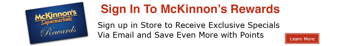 Sign In to McKinnon's Rewards